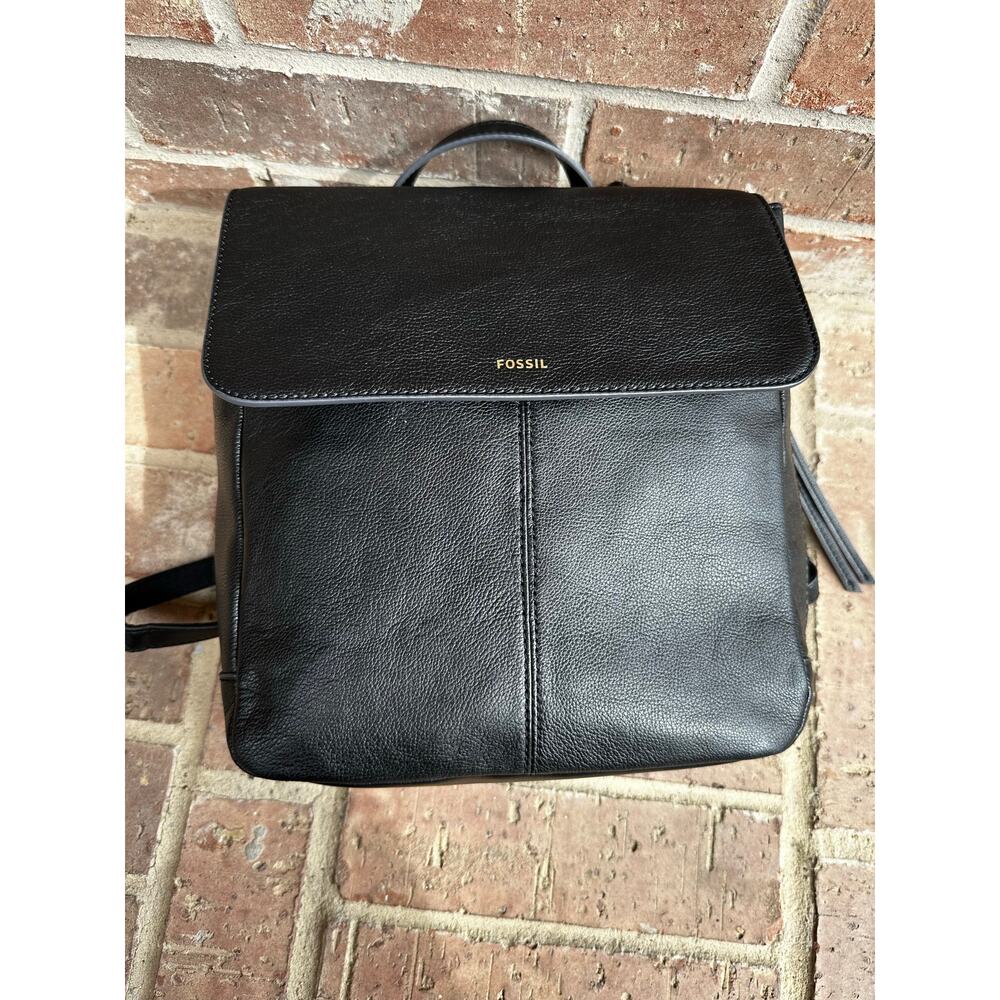 Fossil Black Leather Backpack - Picture 9 of 11